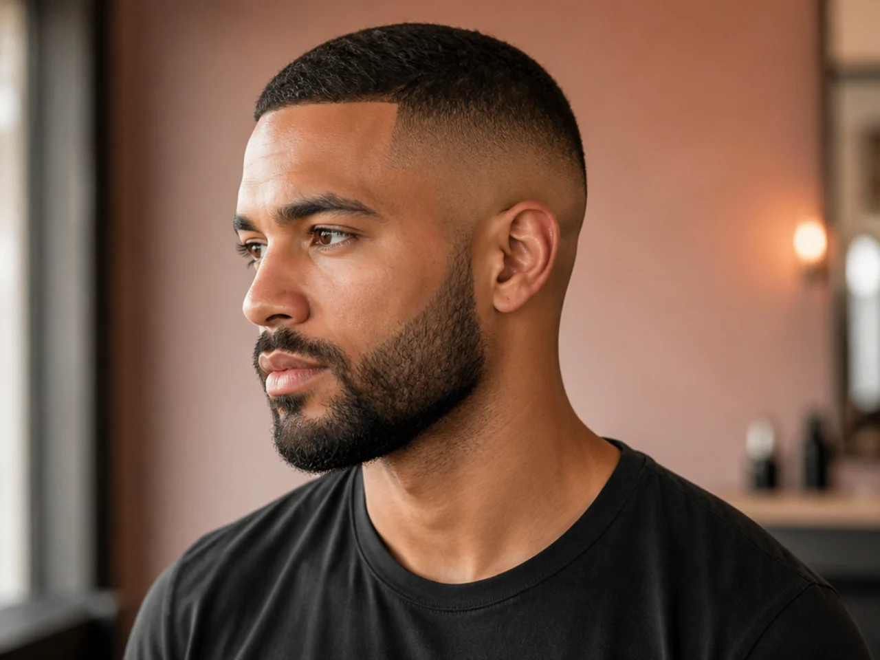 Crew Cut Fade with Beard