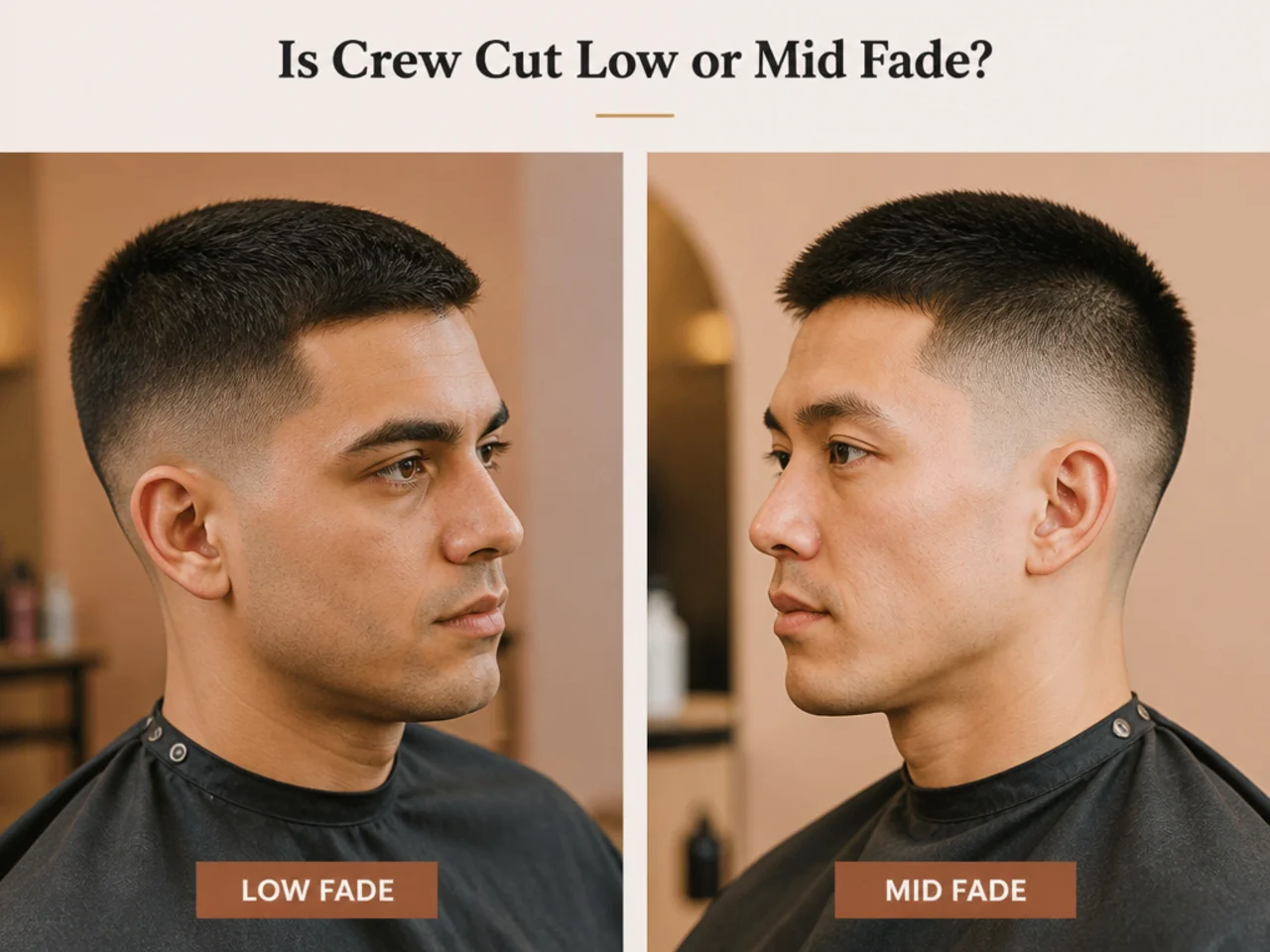 Is Crew Cut Low or Mid Fade?