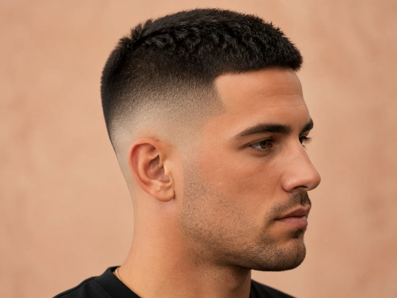 Thick Crew Cut with Skin Fade