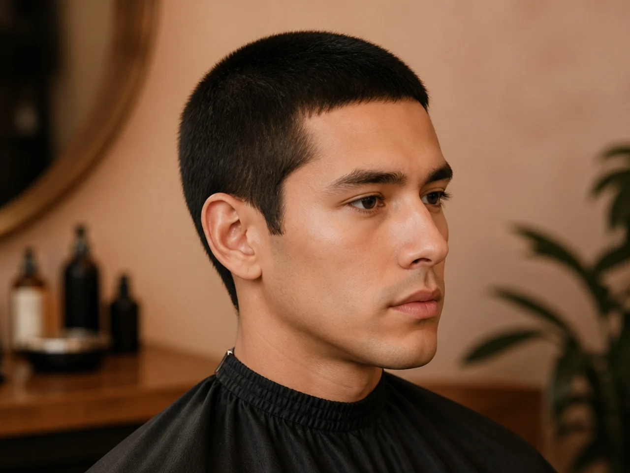 Traditional Crew Cut with No Fade