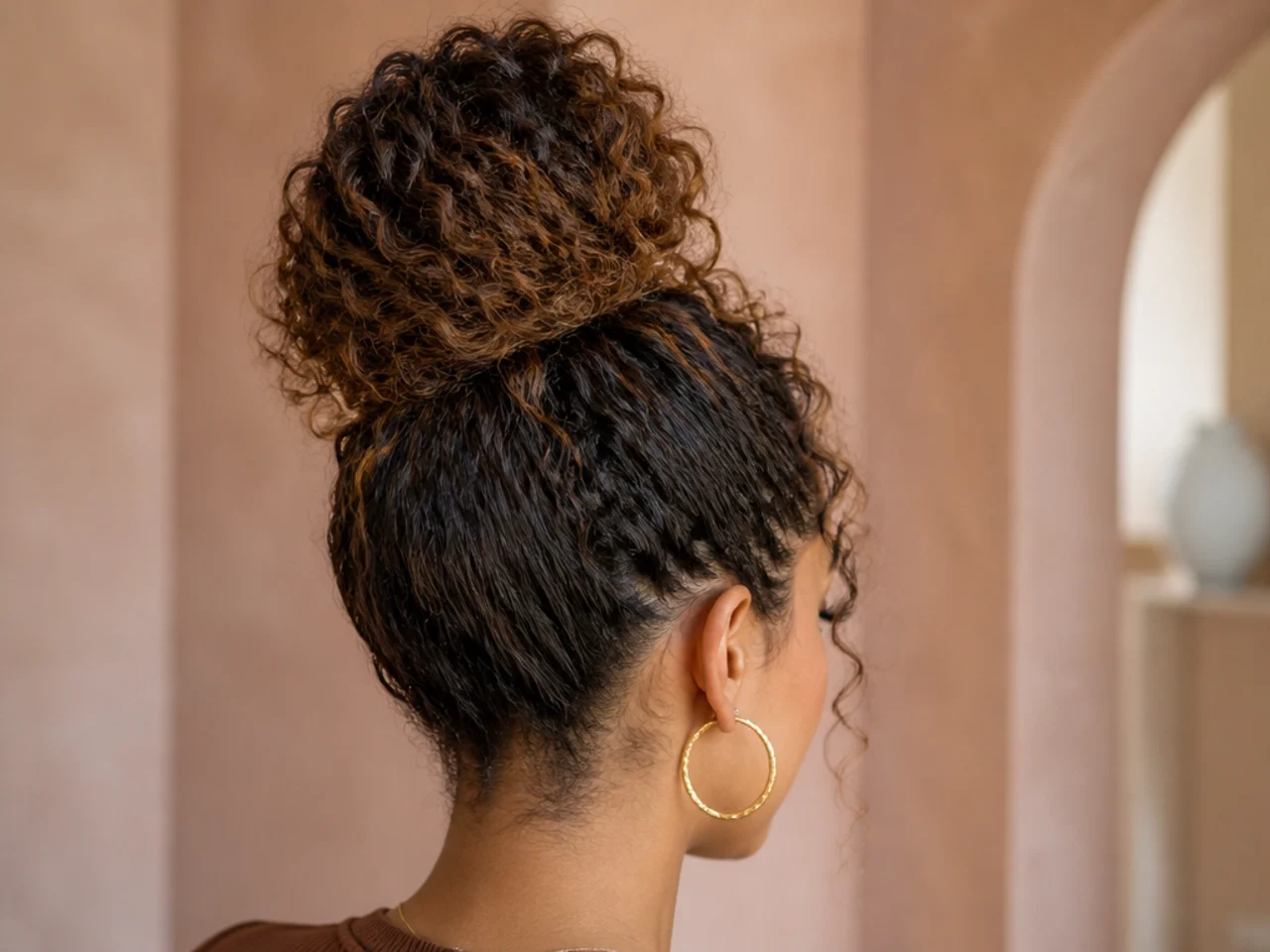 20 Cute Curly Bun Ideas for Natural Hair