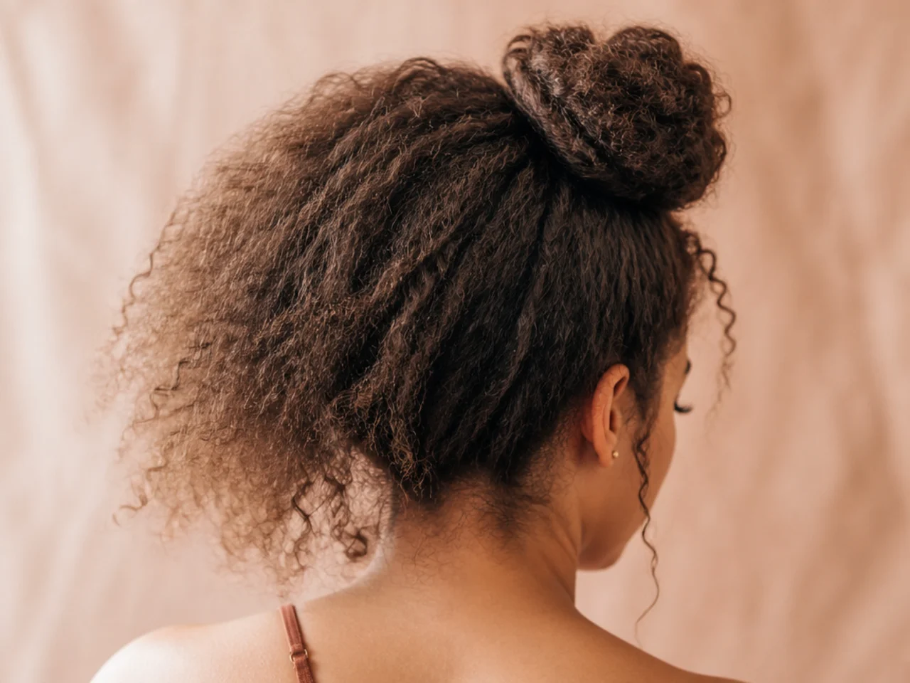 Curly hair combed out and losing definition