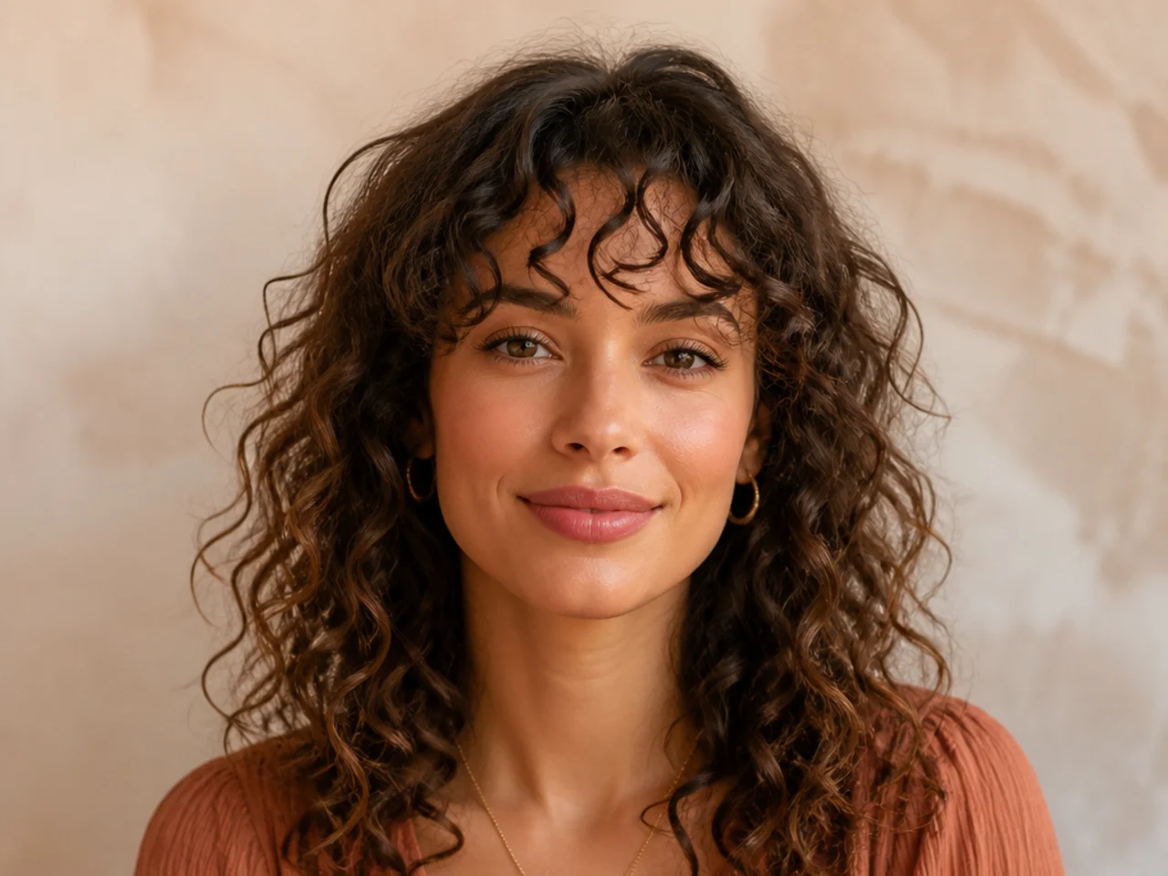 A light wispy curly fringe