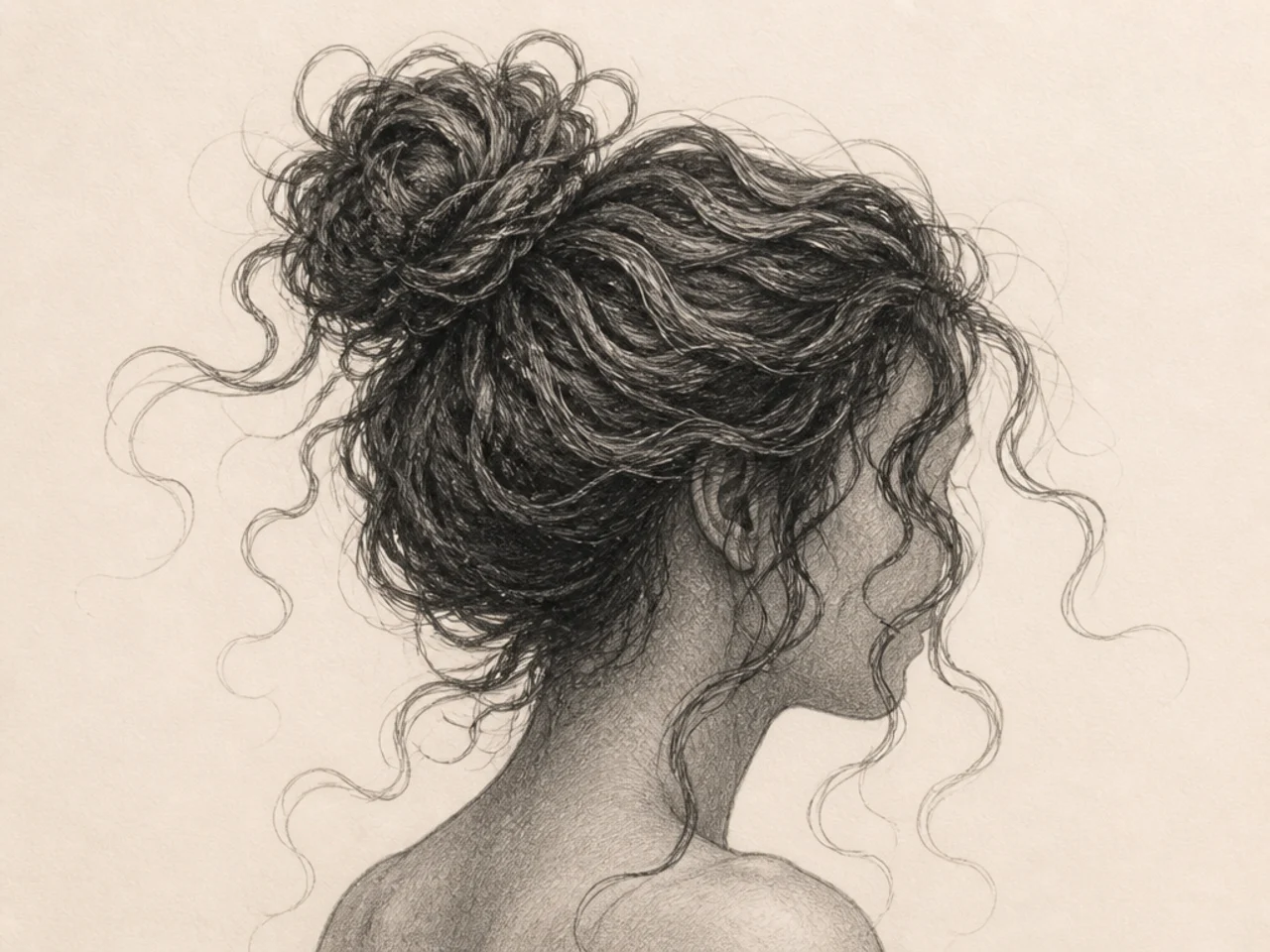 Escaping strands added to a silhouette