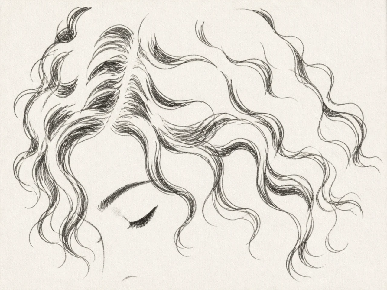 A negative-space hair study