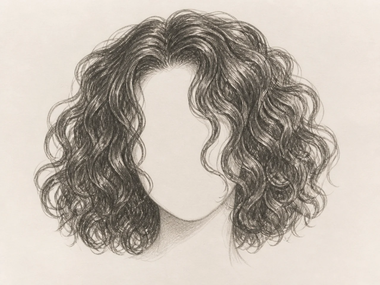 A finished beginner curly hair study