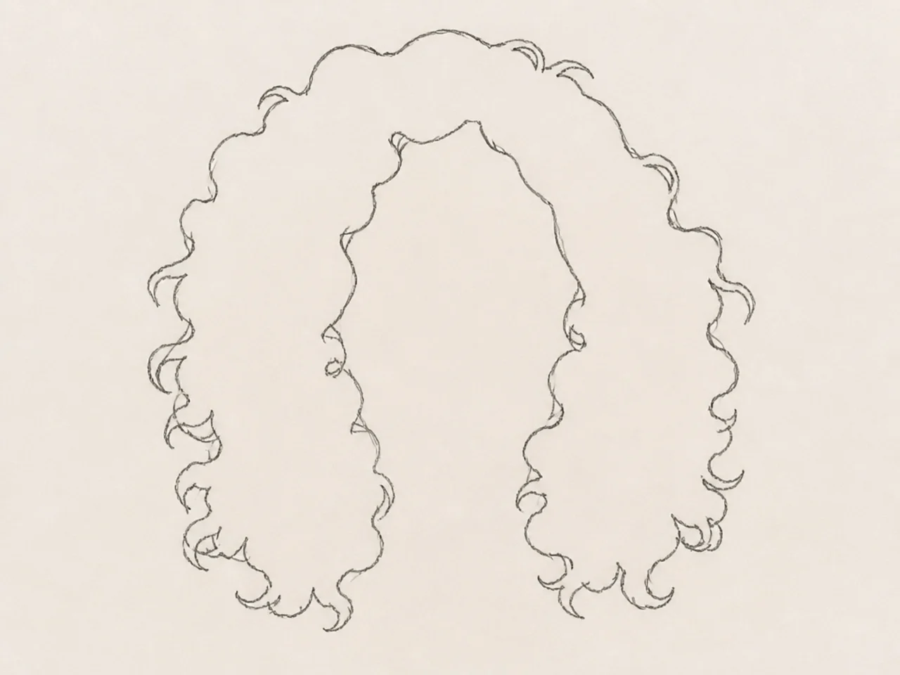 Only the silhouette traced from a reference
