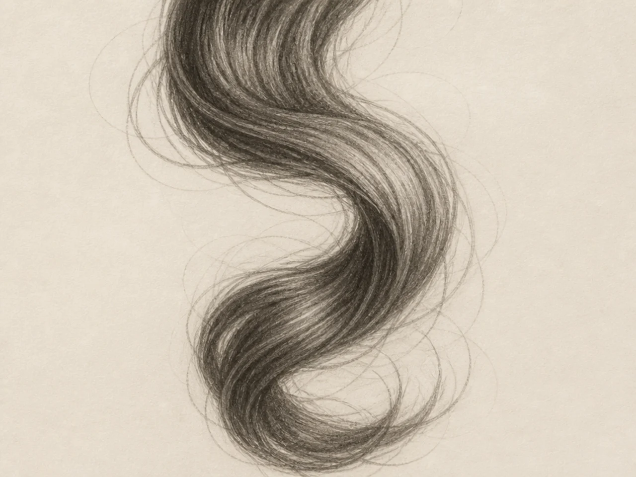 One hair clump studied at large scale