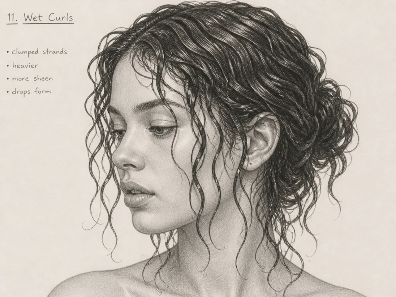 A wet curls reference
