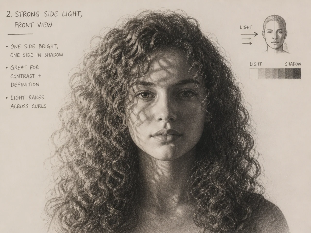 A side-lit front-view reference
