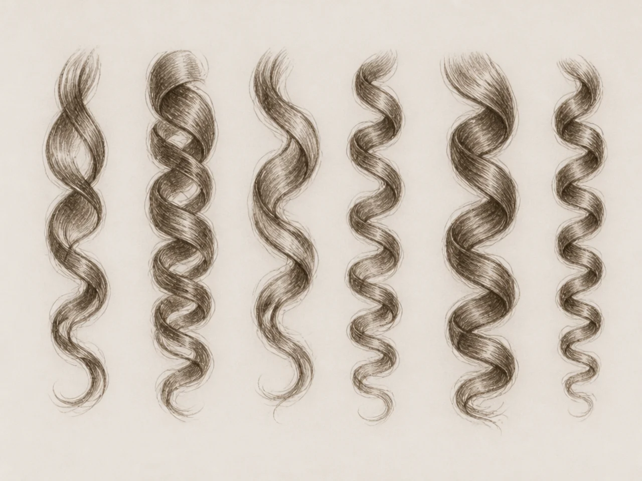 A study with only six fully rendered curls
