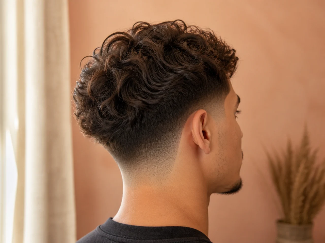 A man with wavy hair and a low fade