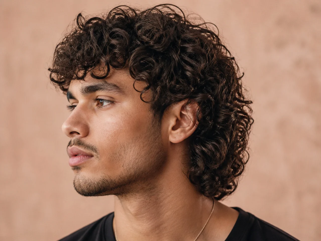 Loose 3A curly mullet with S-wave pattern and longer back length past the shoulders