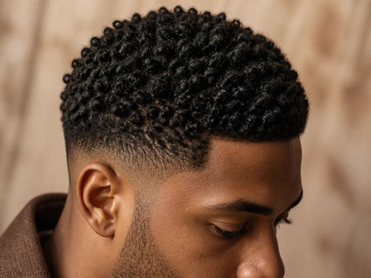 A man with sponge-defined coils