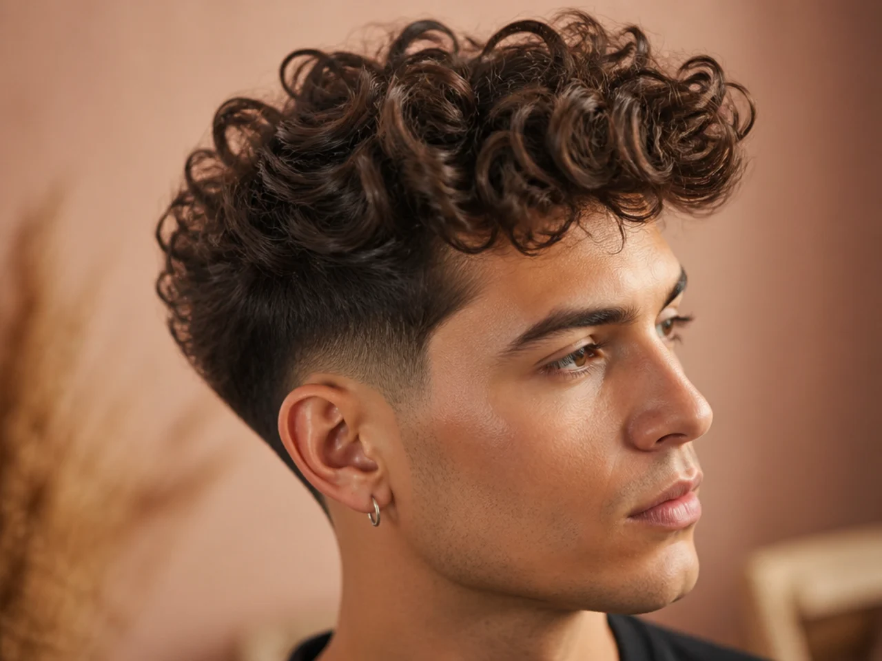A man with a curly quiff