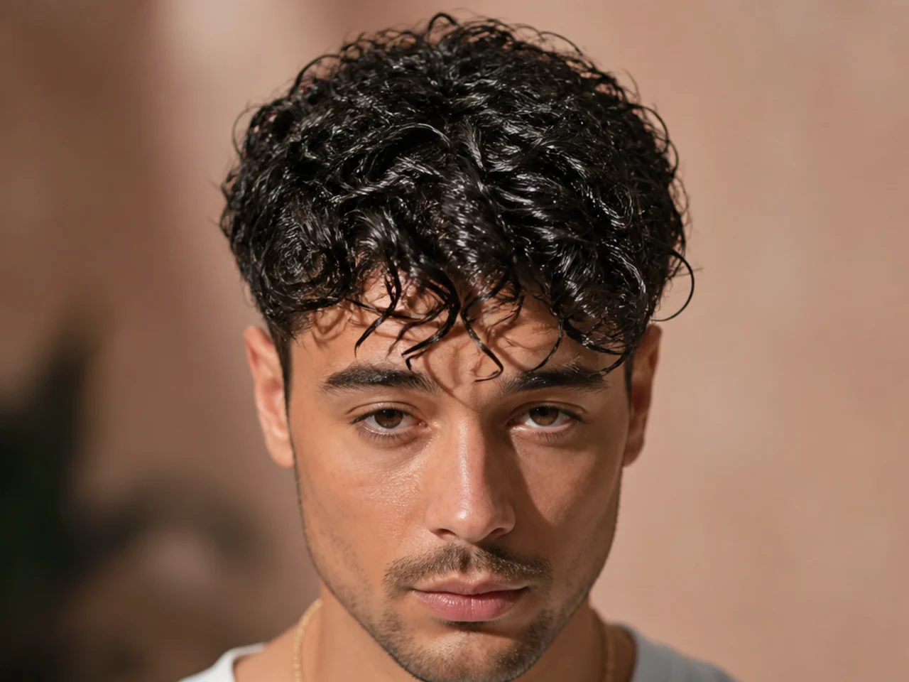 Curly hair weighed down by too much product