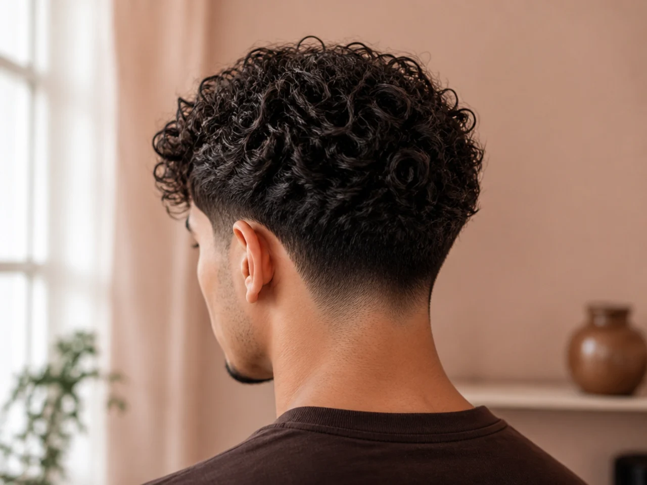 Curly hair left to air-dry undisturbed