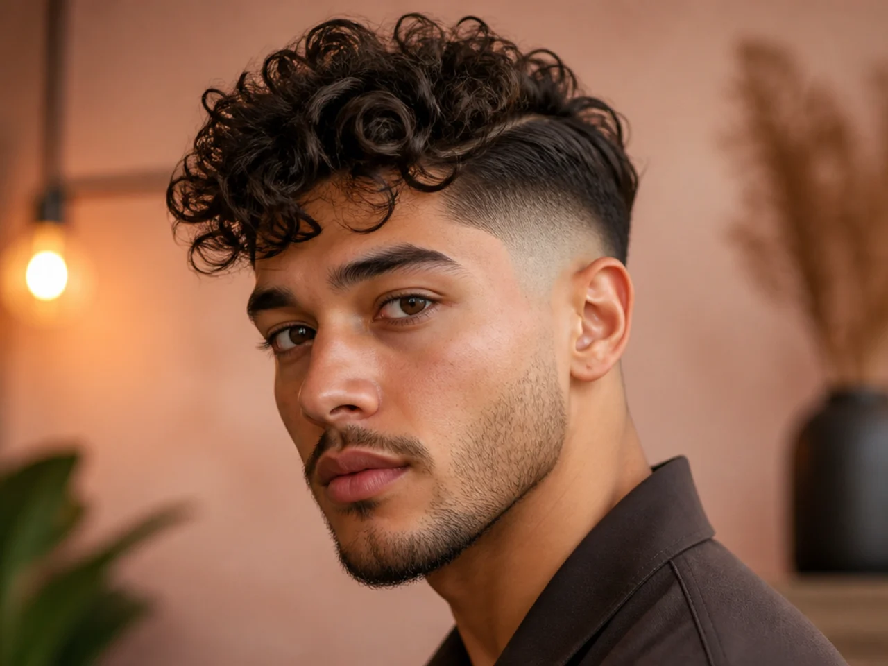 A man with a curly quiff and an undercut