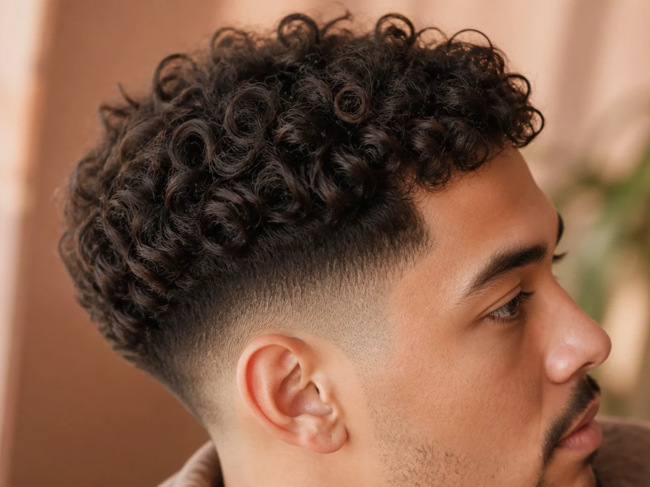 Curls left undisturbed to dry