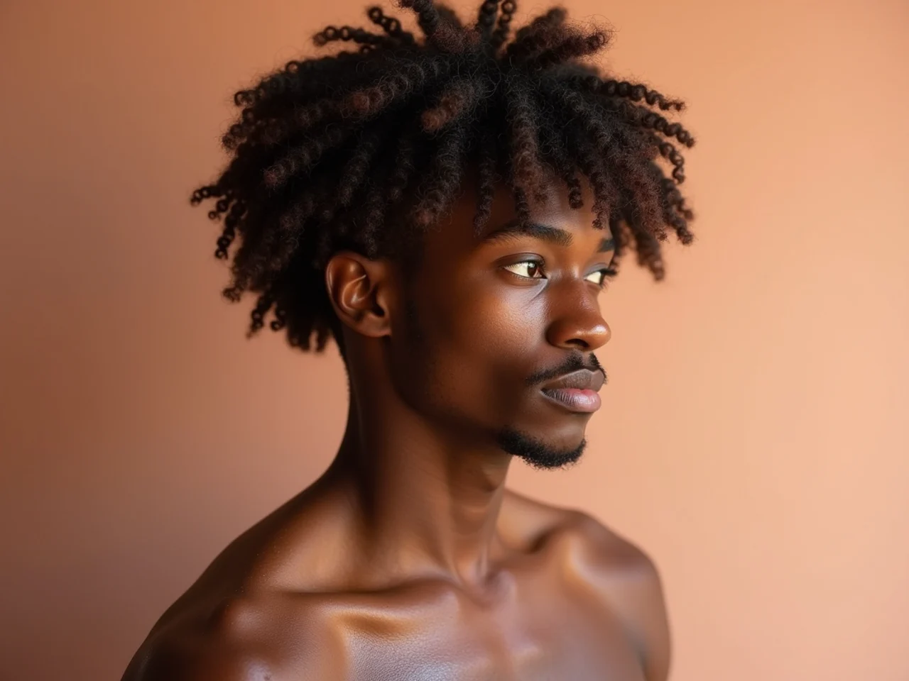A man washing his curls to reset the routine