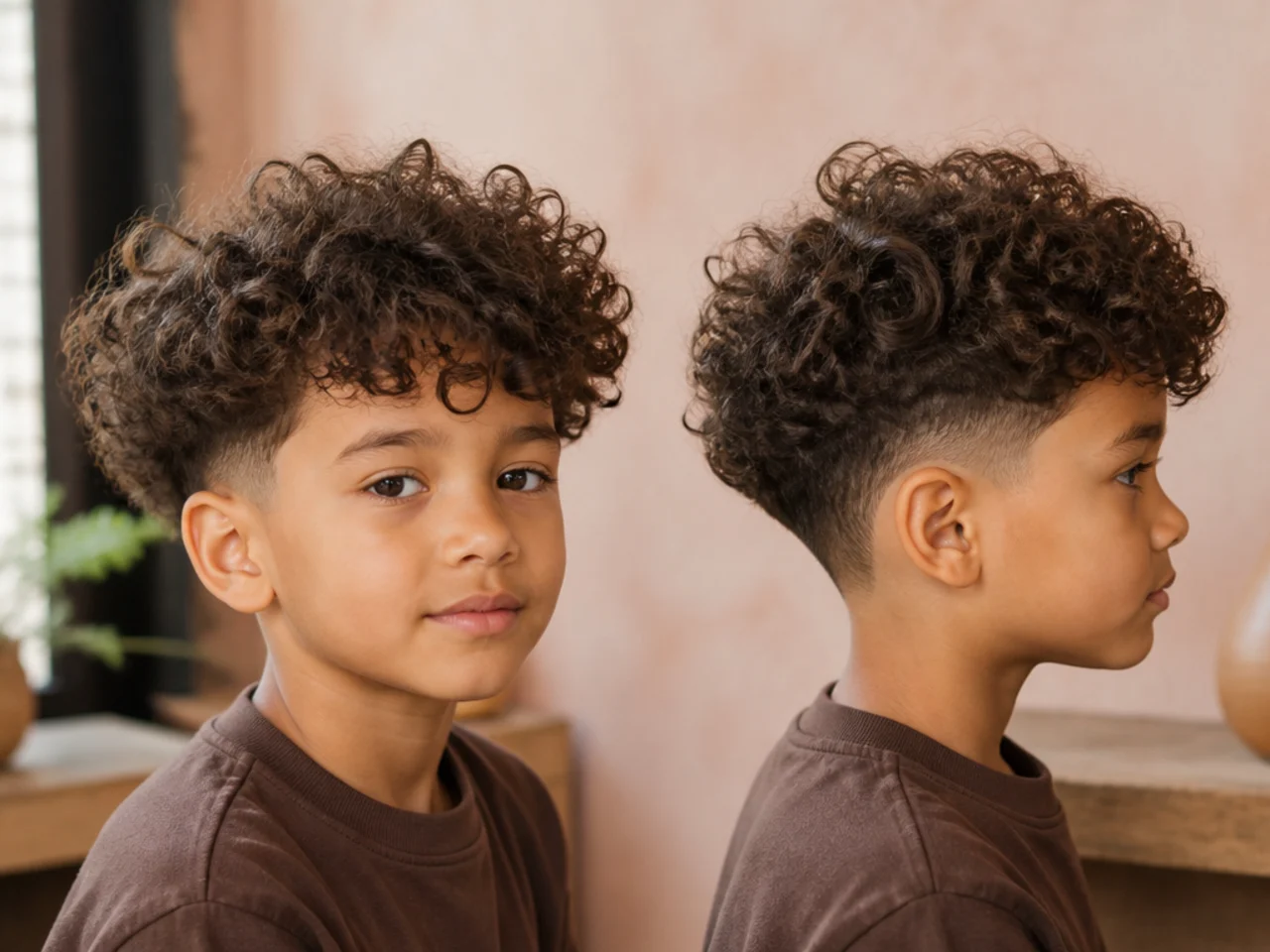 A toddler with a long curly mop top