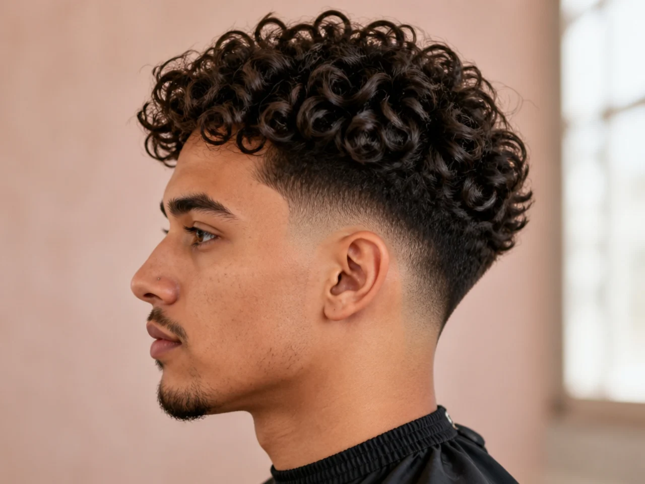 Curly Blowout Fade