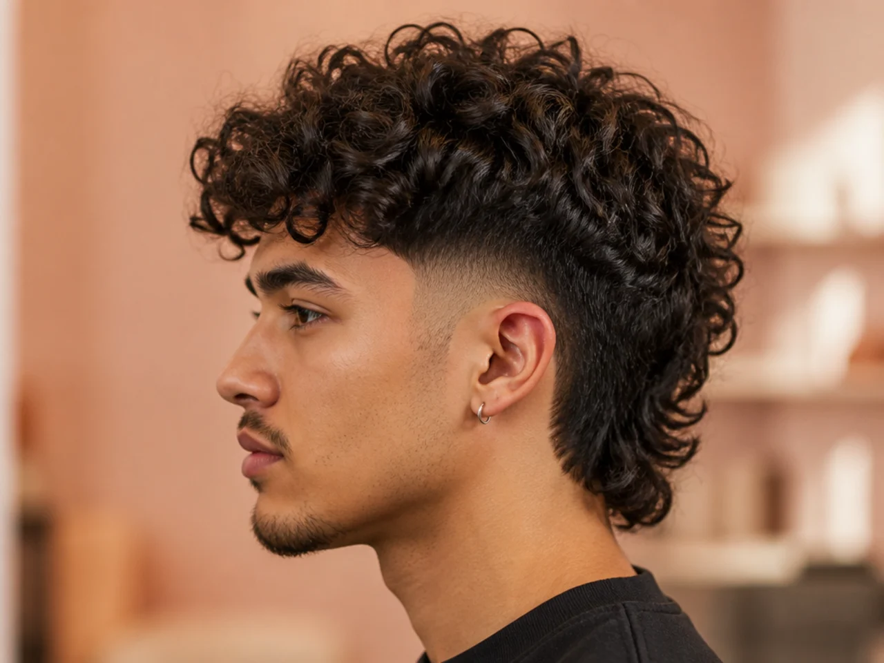 Curly Mullet Fade