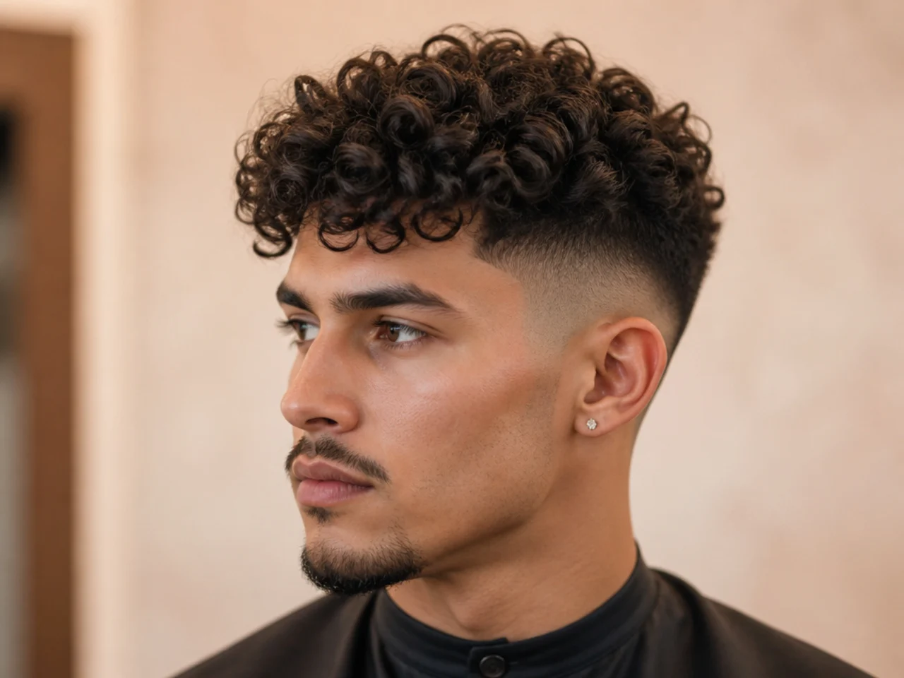 Curly Perm with Fade