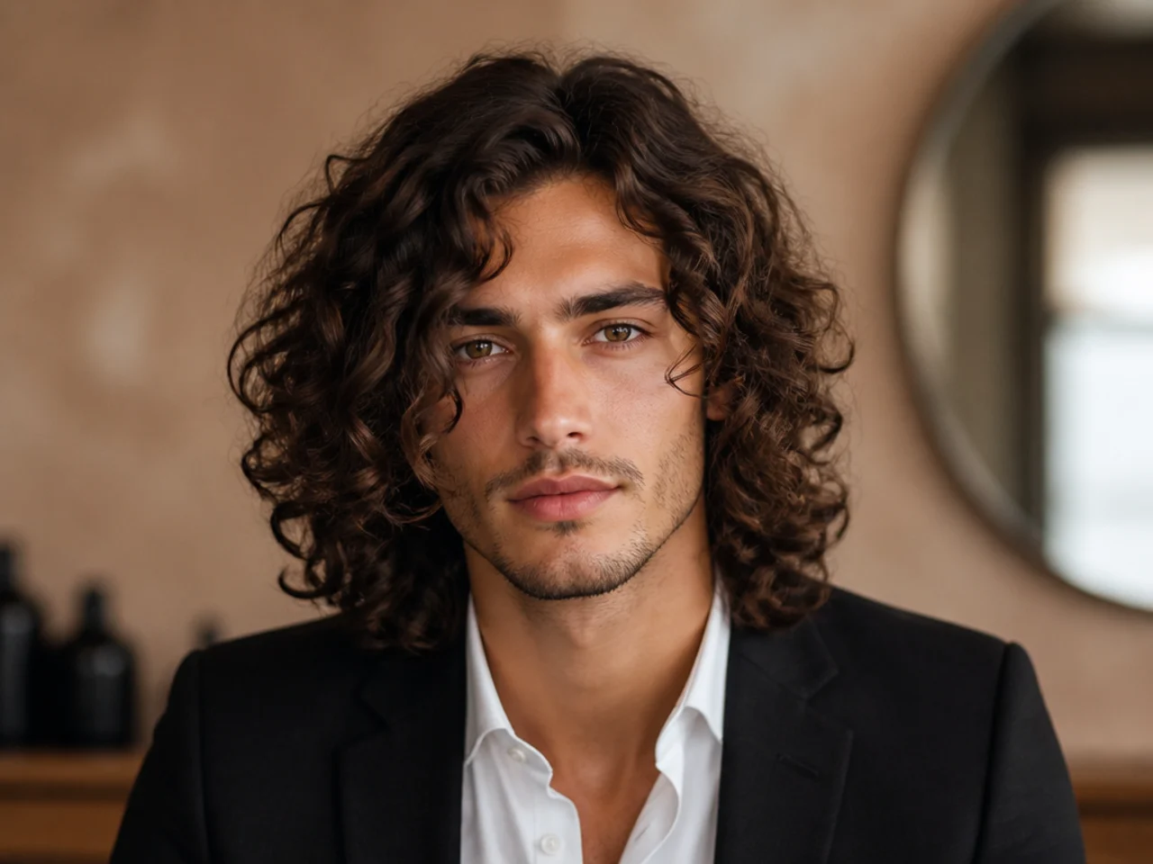 Is long curly hair men look professional?
