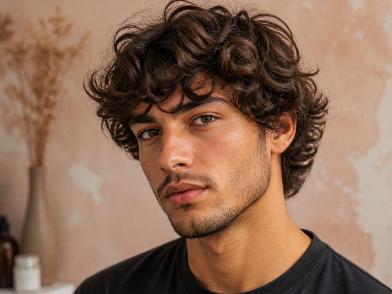Textured Surfer Curls with Messy Bangs