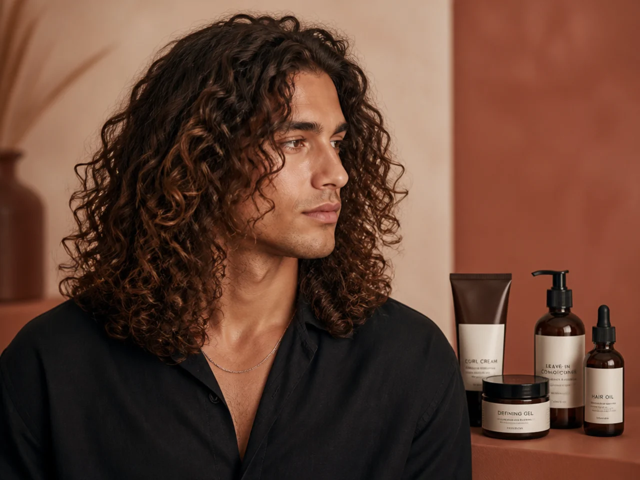 What products work best for long curly hairstyles?