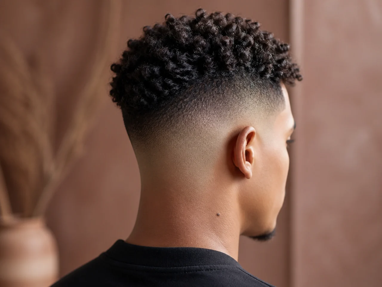 Corkscrew 3C curls over a high fade