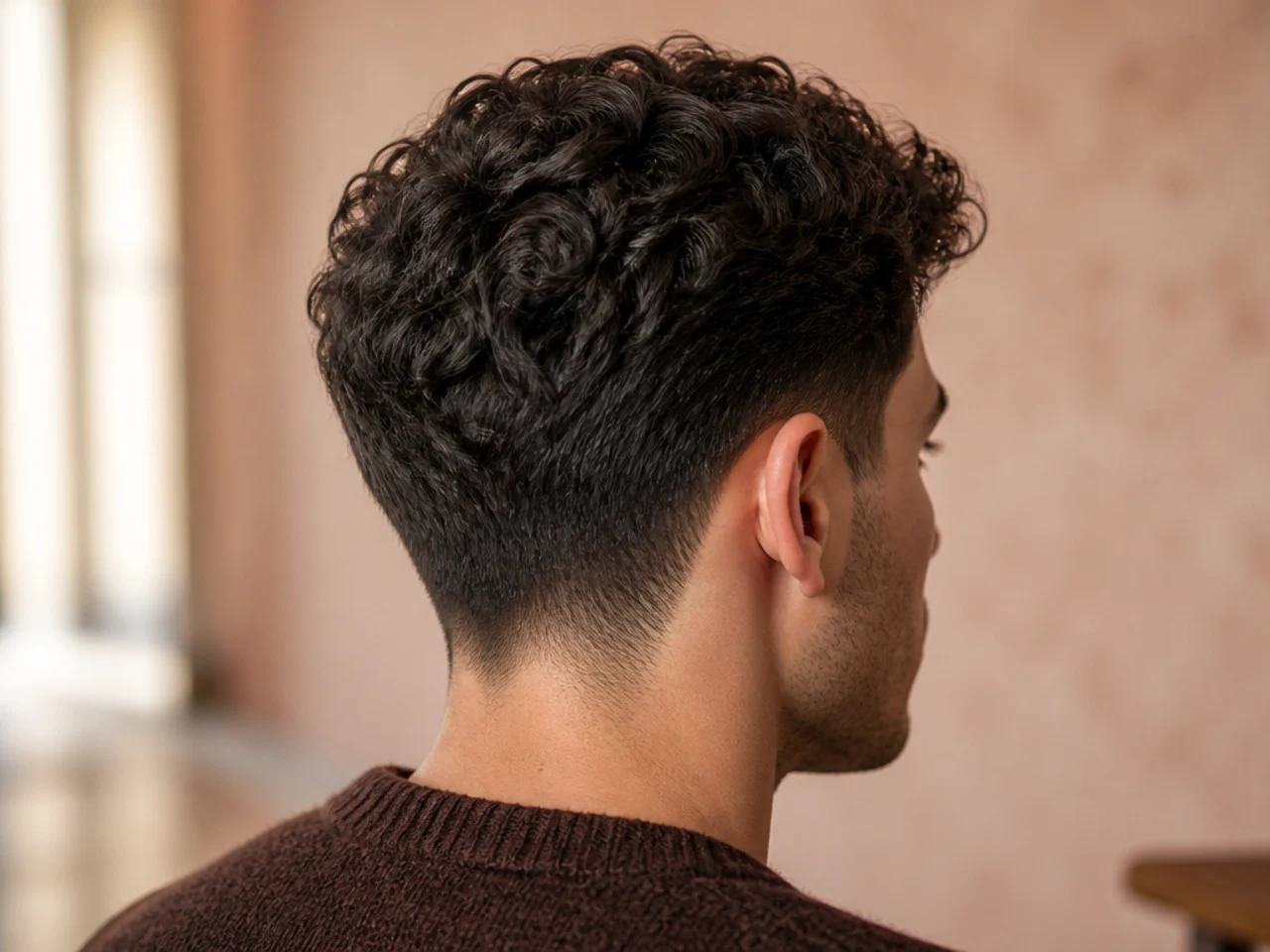 A curly ivy league with a longer top