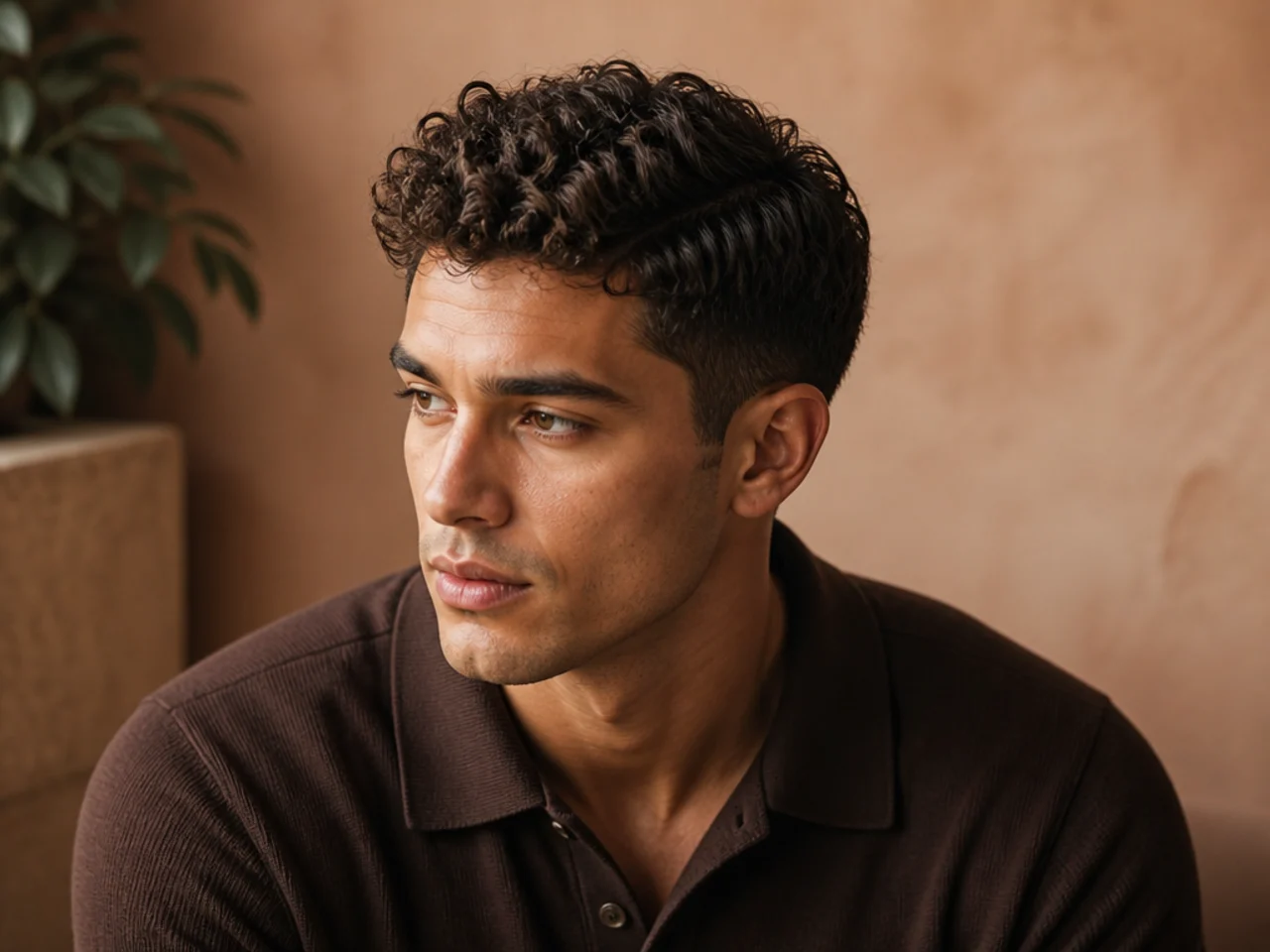 A 3A curly ivy league haircut