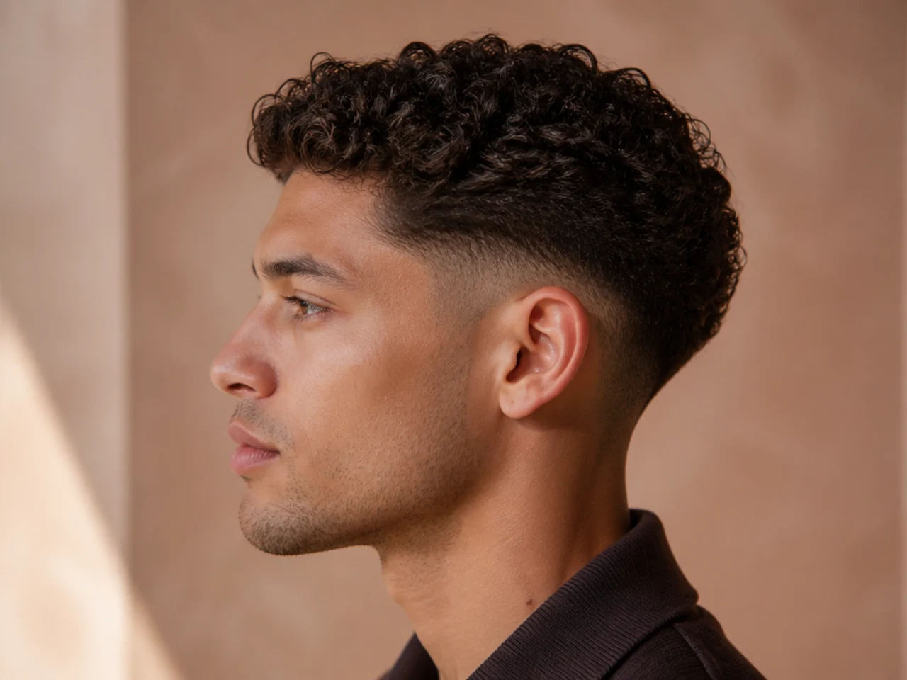 A 3B curly ivy league haircut