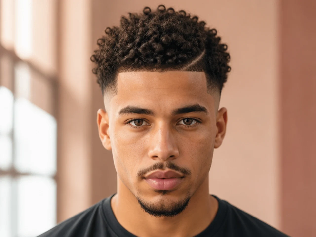 Corkscrew 3C curls over a mid fade