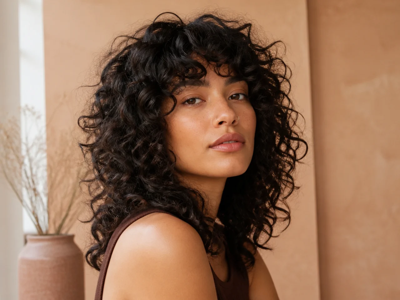 A curly shag on dense curls with internal weight removed