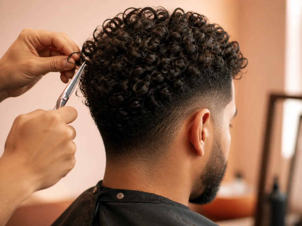 3B ringlets being cut individually while dry