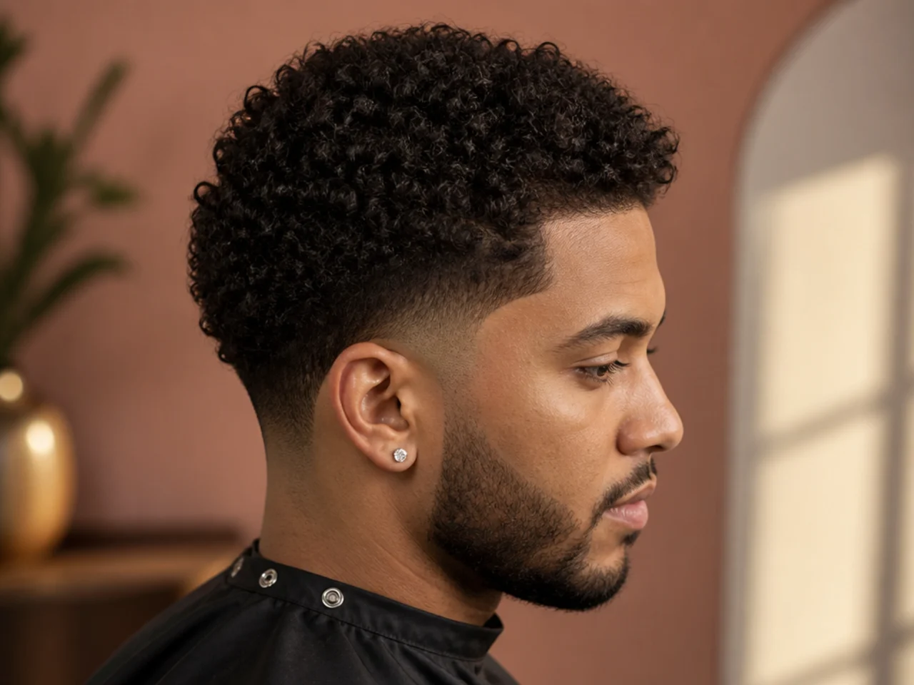 20 Curly Taper Fade Haircuts for Black Men