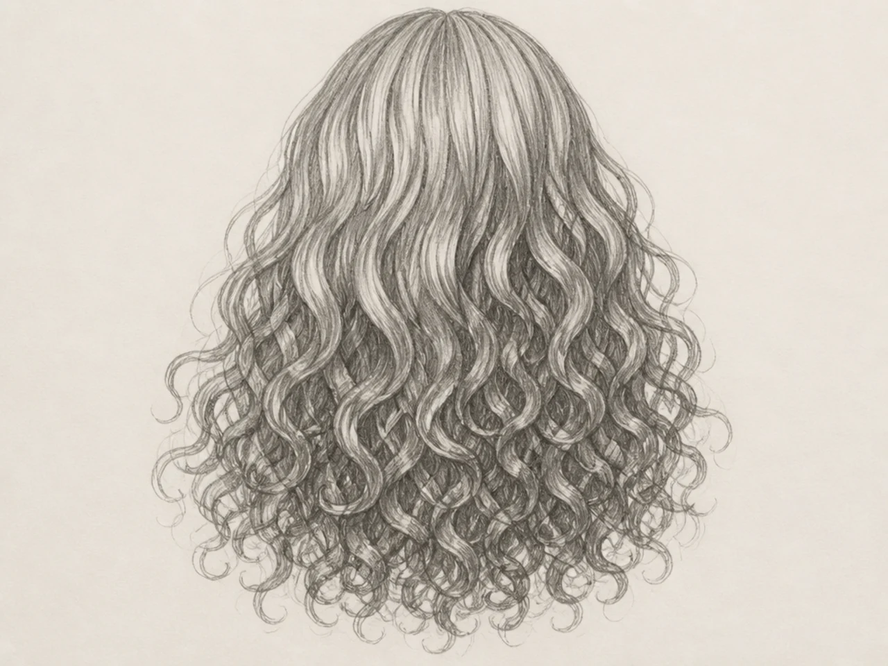 Long lines at the roots closing into curl units at the ends