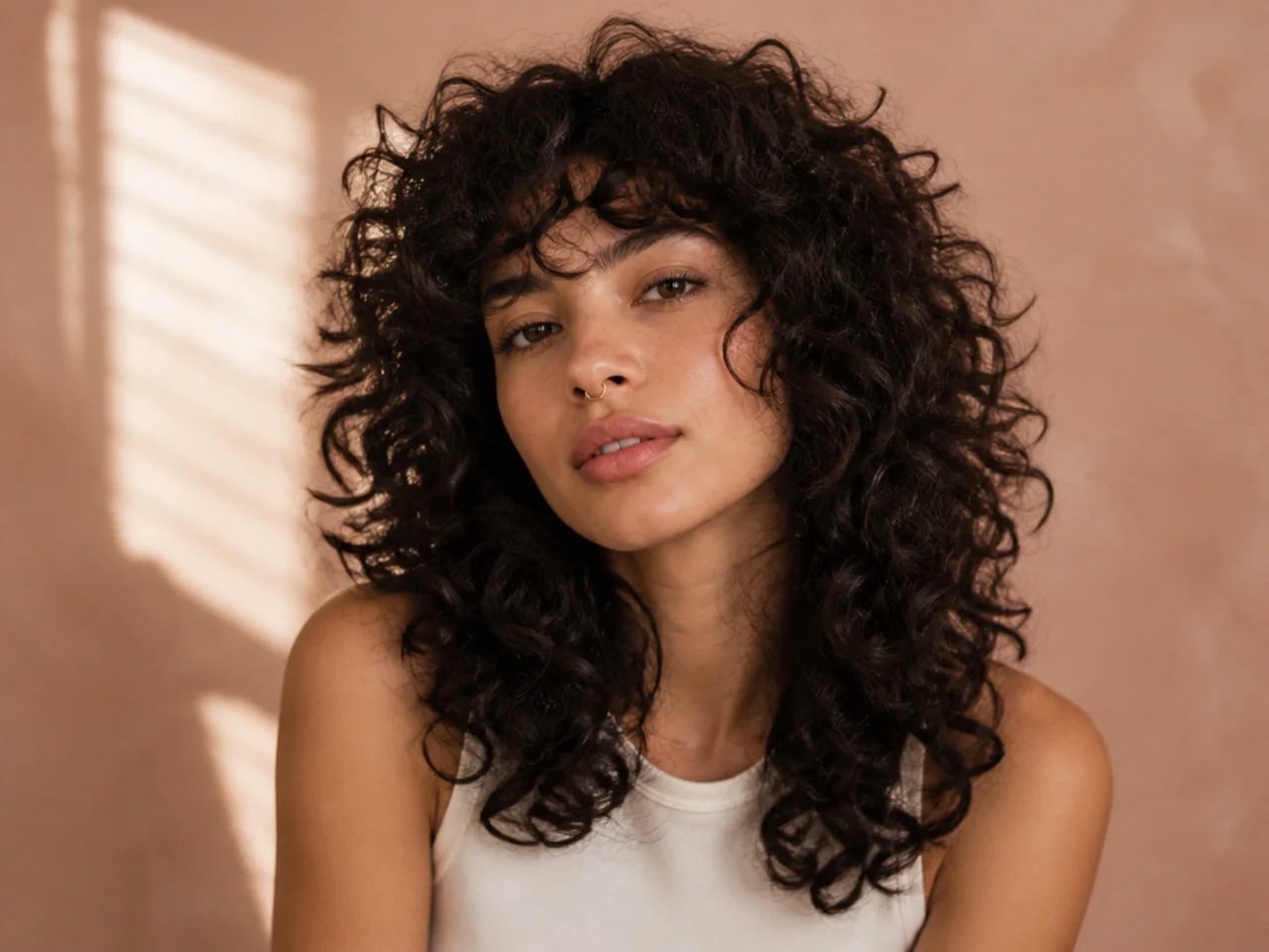 Curly wolf cut on very thick curly hair