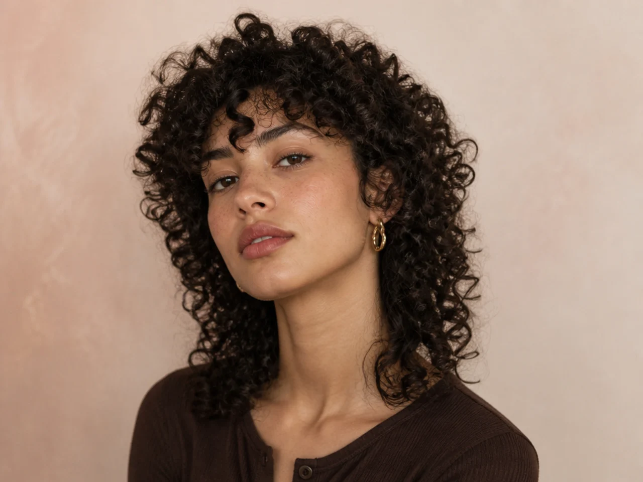 Wolf cut on 3C corkscrew curls