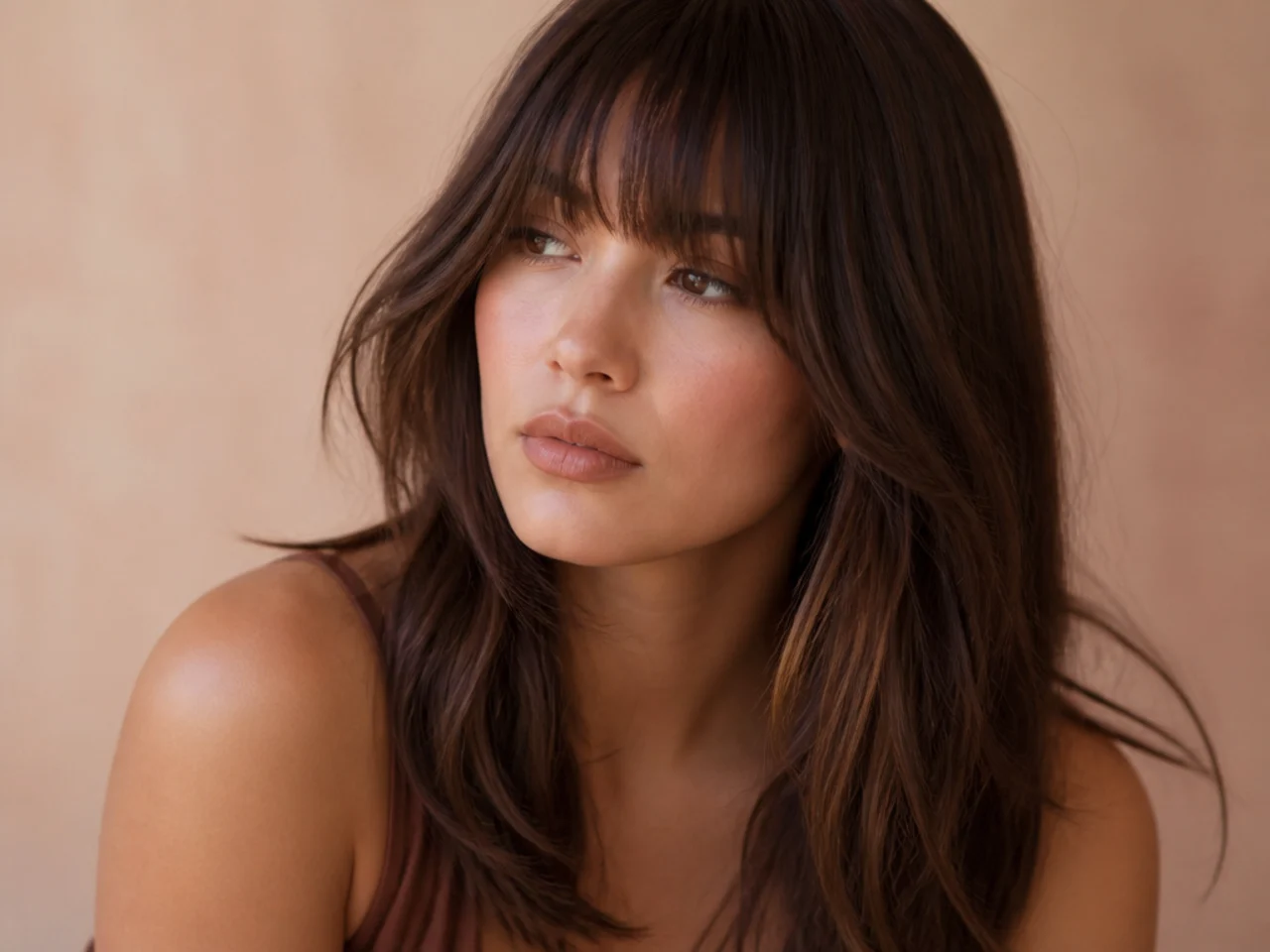 A curtain fringe with a clean blunt edge and no feathering