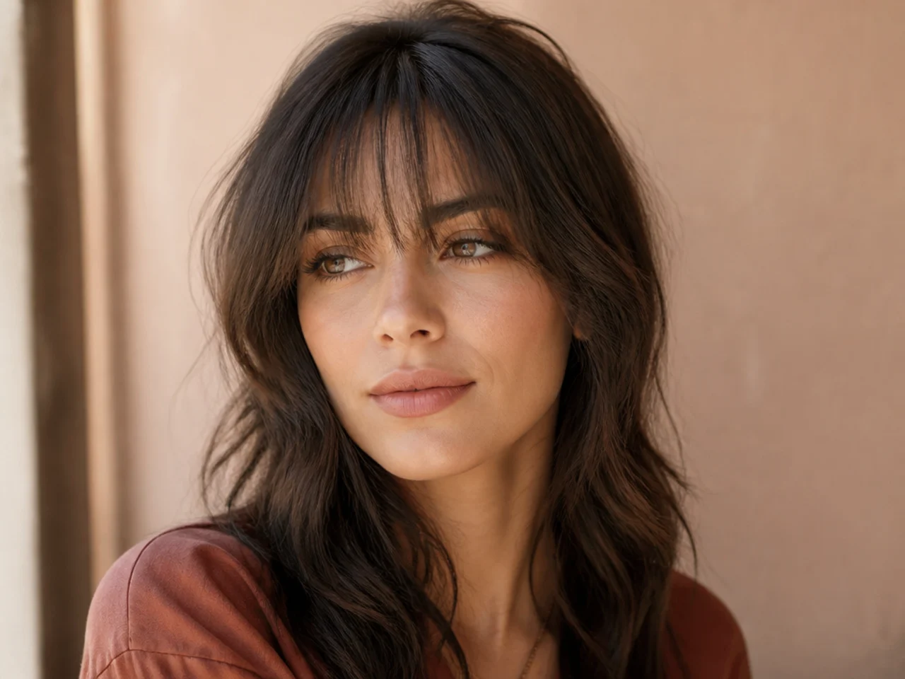 A light fine fringe on soft waves with visible lift at the roots