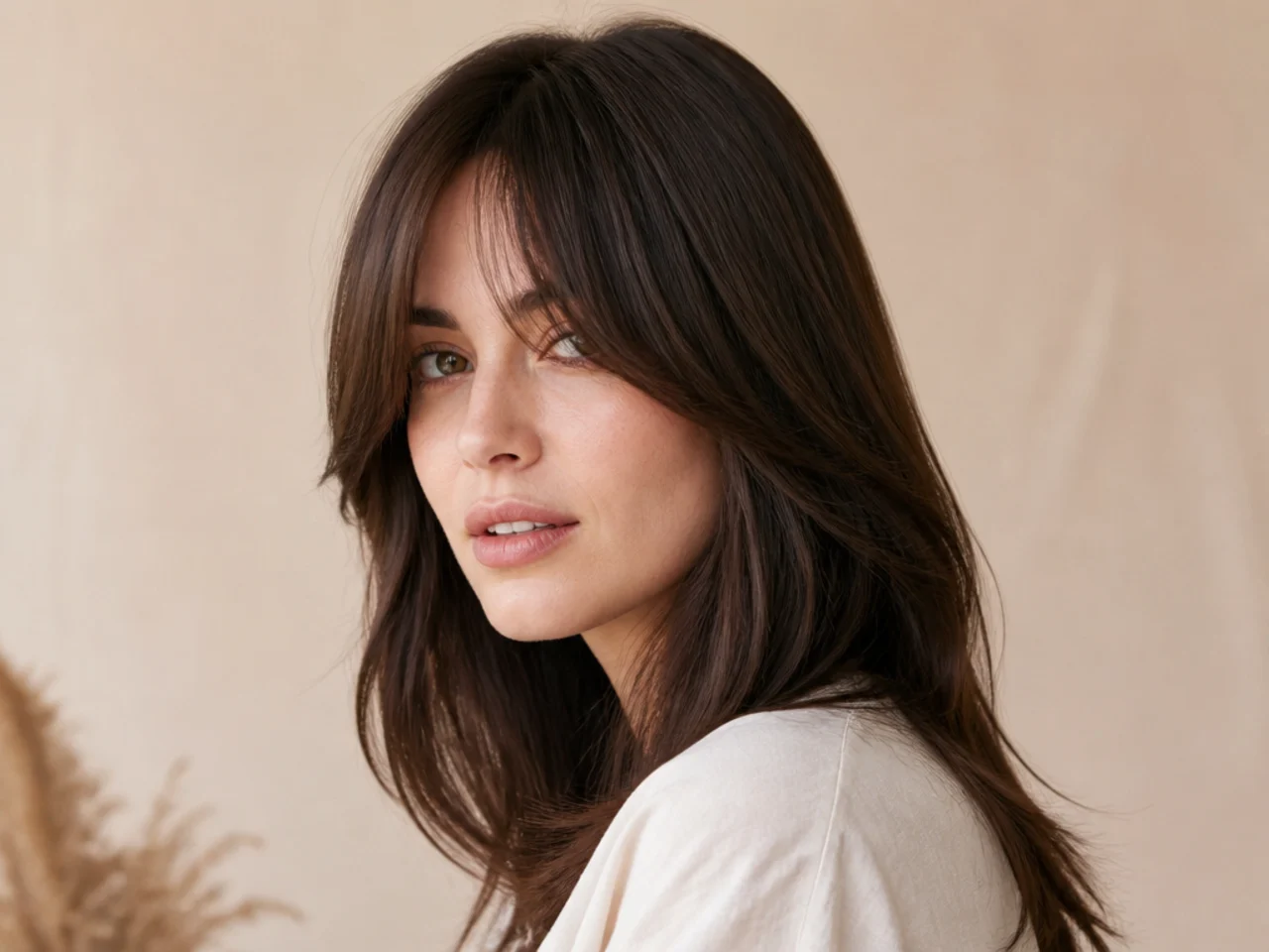 A curtain fringe with lightly point cut ends