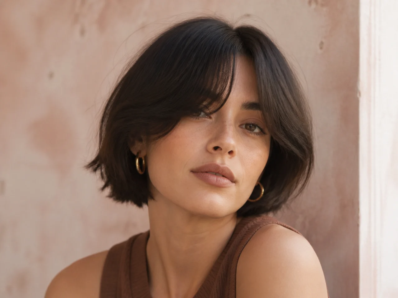 A heavier fuller curtain fringe on a short cut