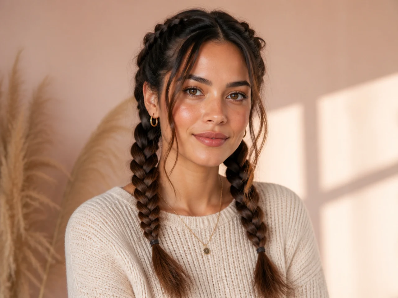 Dutch Braid Pigtails