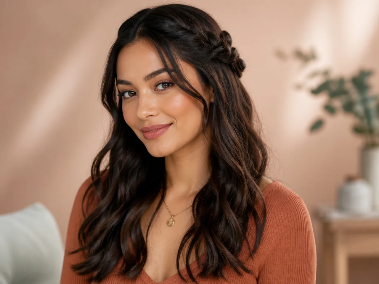 Half-Up Side Braid