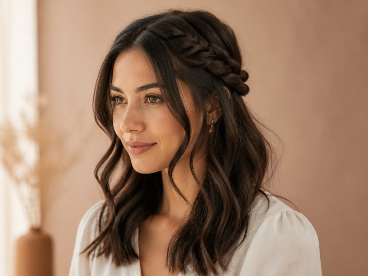 Loose Braided Half-Up
