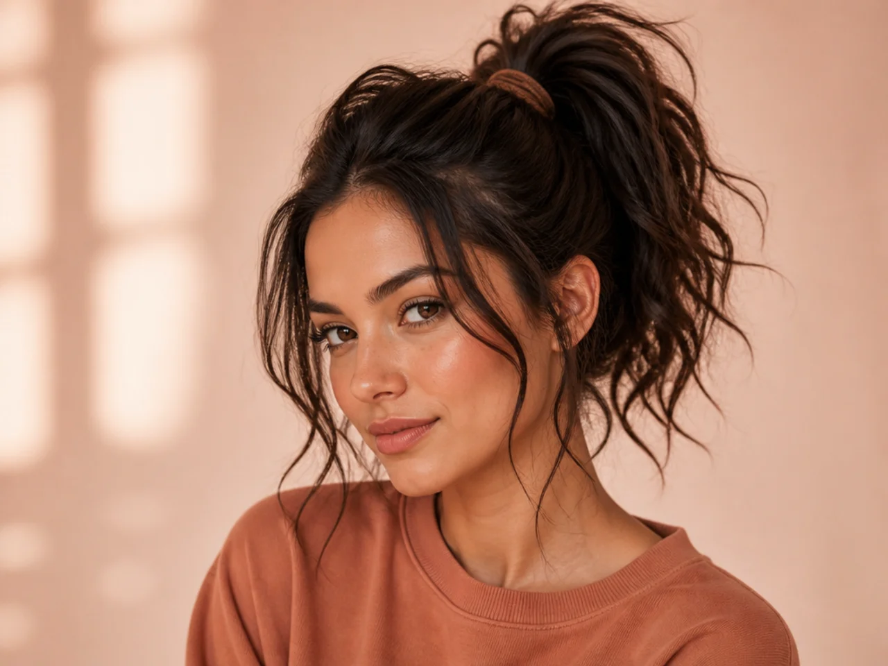 Messy High Ponytail